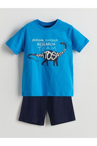 LC Waikiki Set de pijamale LCW ECO pentru bărbați cu gât și pantaloni scurți
