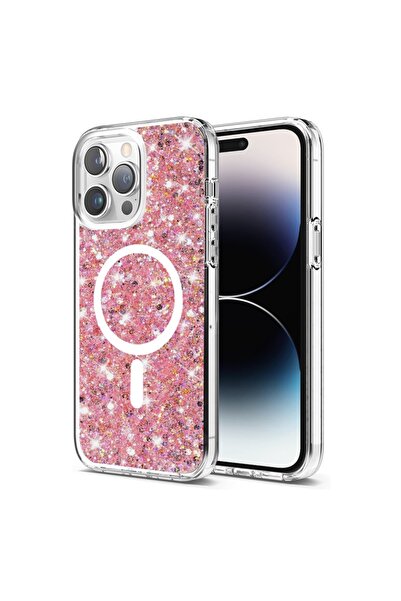 SKYDDAR INNOVATION Θήκη για iPhone 14 Pro Max, SparkleCase, Σιλικόνη με Γκλίτ...