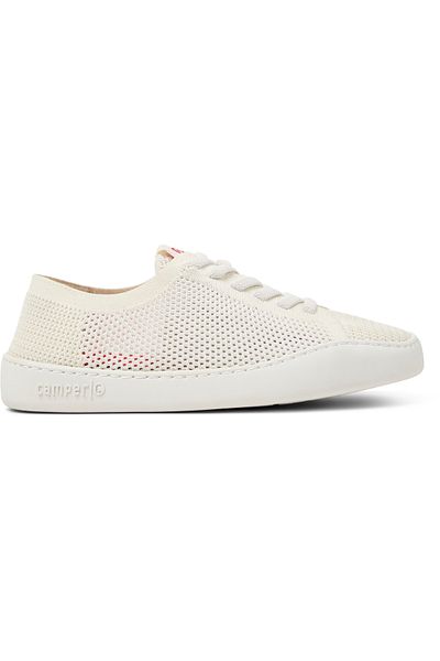 CAMPER Women's White Everyday Sneakers - Soft Sole, Lightweight, Breathable, File Detail Peutouring