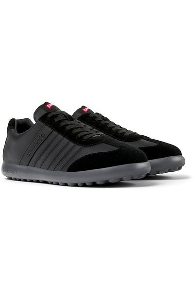 CAMPER Men's Black Lightweight Sneakers with Stitch Details and Soft Soles Pelotasxlite