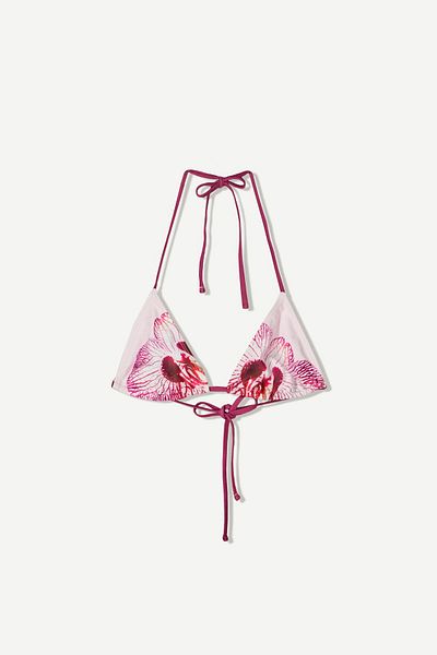 Bershka Floral bikini top