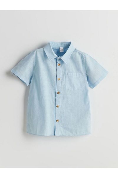 LC Waikiki Cămașă de bază LCW Kids pentru băieți din poplin cu buzunare