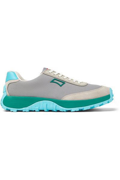 CAMPER Men’s Gray Sneaker With Hook And Loop Detail Soft Sole Lightweight Durable DrifttrailVibram