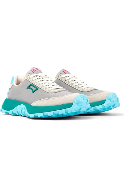 CAMPER Women's Gray Comfortable Sole Sneakers, Durable for Daily Use with Color Accent DrifttrailVıbram