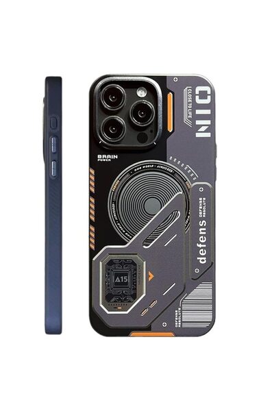 Gtech Carcasă de telefon Cyberpunk / Sci-Fi, compatibilă cu Apple iPhone 16 Pro, G-Tech, neagră