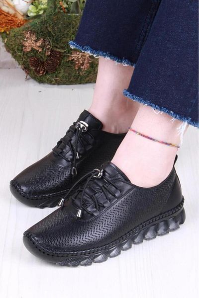 PİSAGOR Pythagoras Ps-32960 Orthopedic Women's Daily Genuine Leather Shoes