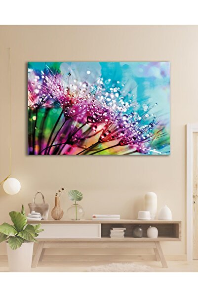 idealizbiz Pictură pe sticlă peisaj cu flori de păpădie Modern Home Office Sa...