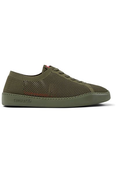 CAMPER Men's Green Lace-Up Summer Sneaker with Breathable Mesh Ideal for Daily Wear Peutouring