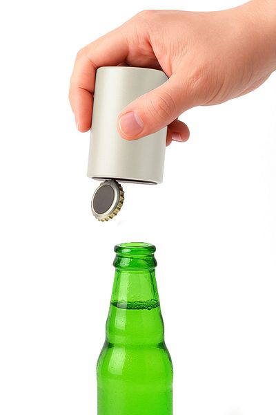 ihvanonline Magnetic Push Pull Automatic Bottle Opener White