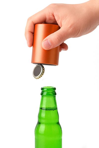 ihvanonline Magnetic Push Pull Automatic Bottle Opener Copper