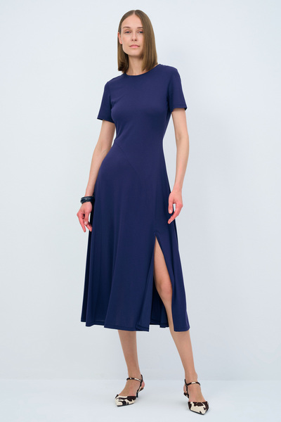 adL Yırtmaç Detaylı Örme Elbise