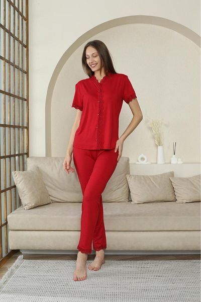 alec lingerie Front Button Soft Fabric Women's Pajama Set