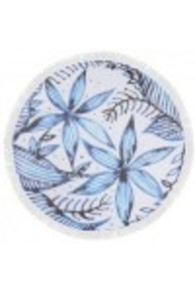 Lenjerii Deosebite Prosop de plajă rotund 100% bumbac cu ciucuri, Fouta violete