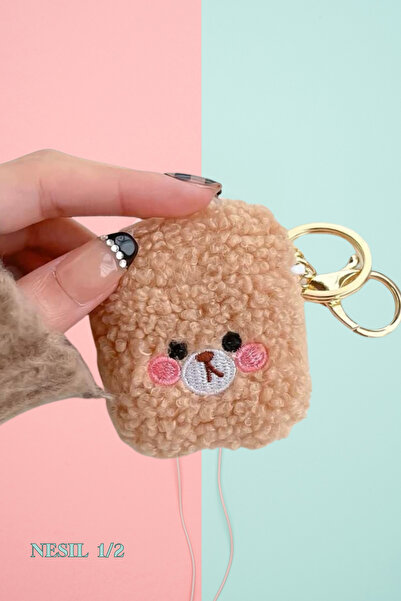 PSGT Airpod kılıfı 1/2 Nesil peluş oyuncak desen yumuşak koruyucu