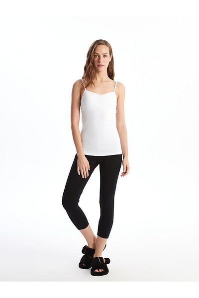 LC Waikiki Lcw Dream Heart Collar Strap Women's Cup Tank Top