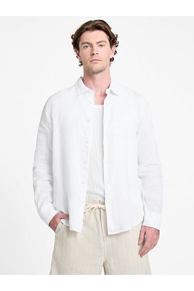 Guess Ανδρικό λινό πουκάμισο Ls Napa