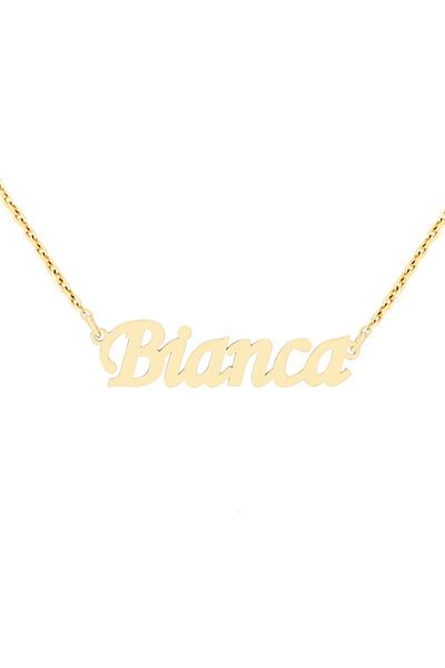 MOHI Fine Jewellery Lant cu nume Bianca din aur galben de 14k