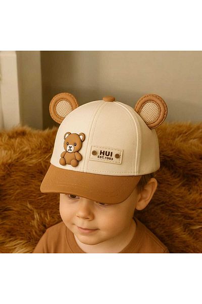 gigigiyim Teddy Bear Patterned Eared Boy's Hat