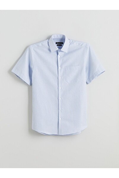 LC Waikiki LCWAIKIKI Formal Regular Fit Kısa Kollu Ekose Erkek Gömlek