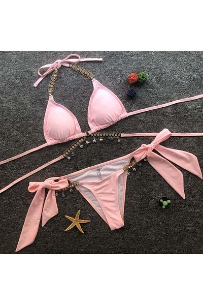 WildFashion 2-piece swimsuit accessorized with rhinestones SW2538-5