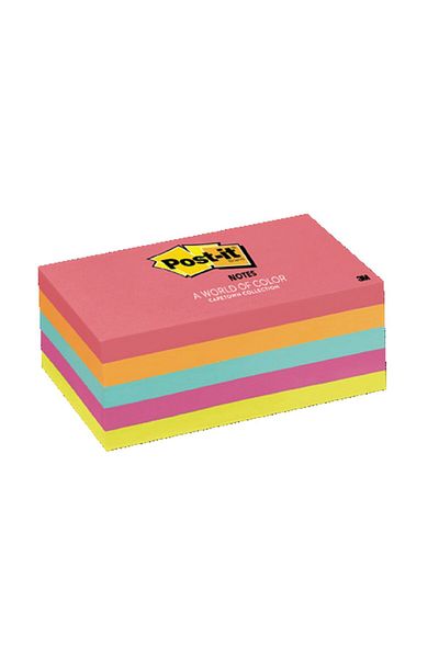 3M Post-It Pad Capetown Collection 3x5" 5 Color Pack