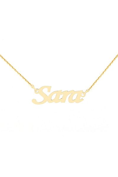 MOHI Fine Jewellery Lant cu nume Sara din aur galben de 14k