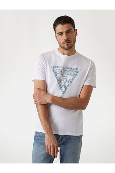 Guess Ss Cn Triangle Men's Slim Fit T-Shirt