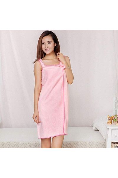 SIKS ® women's dress towel, with straps, 160 x 80 cm, pink