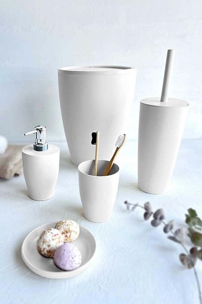 Prima Nova Primanova Pure 5-Piece Bathroom Set White