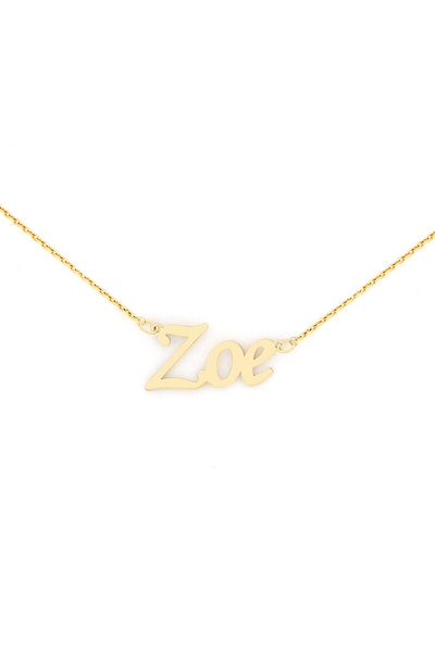 MOHI Fine Jewellery Lant cu nume Zoe din aur galben de 14k