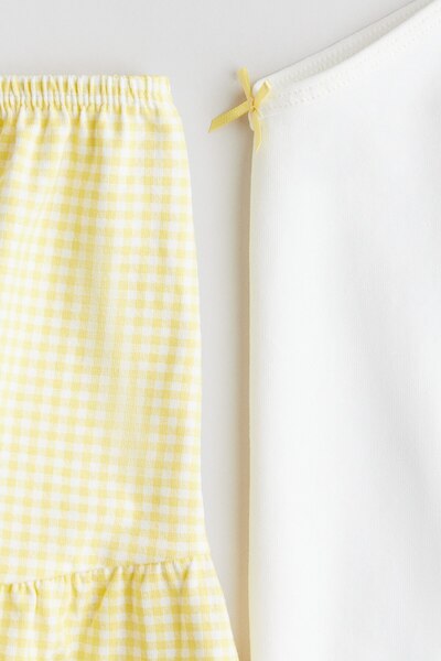 H&M Farbalalı ve Pamuklu Pijama Takımı