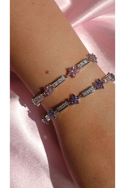 Reorah Collection Daisy Baguette Stone Bracelet
