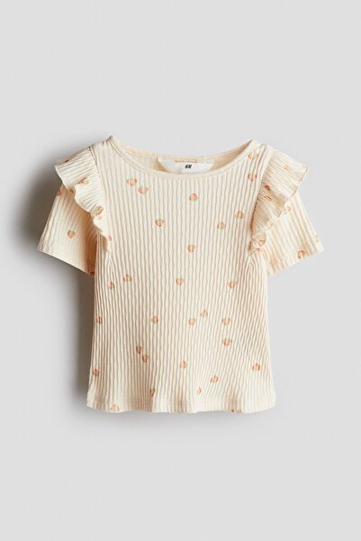 H&M Farbalalı ve Pamuklu Üst