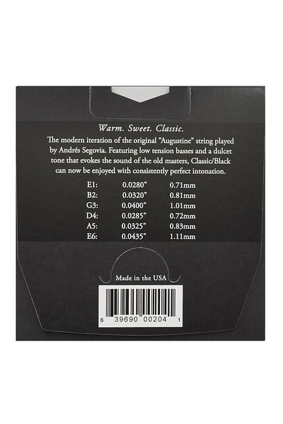 AUGUSTINE AUCLBK, 6-string classical guitar set, Classic Black