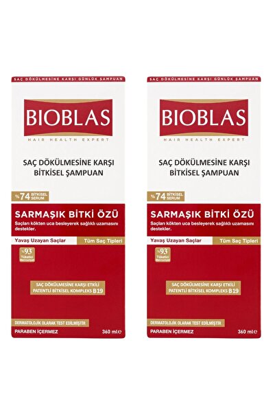 Bioblas Šampon proti vypadávání vlasů s extraktem z břečťanu 360 ml 2 ks