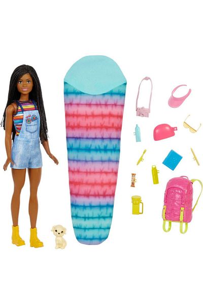 mattel Set de joaca Barbie Camping, Papusa Barbie Brooklyn cu accesorii