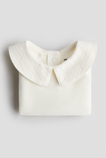 H&M Muslin Yakalı ve Pamuklu Body