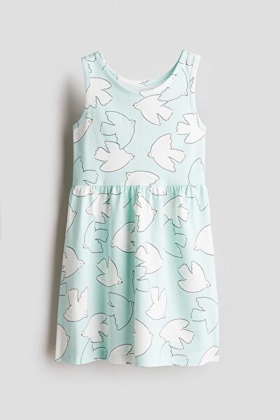 H&M Desenli ve Pamuklu Elbise