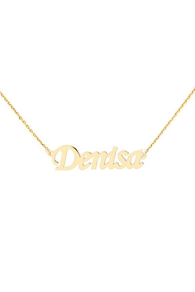 MOHI Fine Jewellery Lant cu nume Denisa din aur galben de 14k