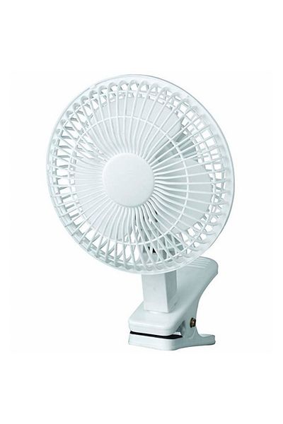 FOXMAG24 Portable table fan, foldable, telescopic, 4 speeds, battery-powered, non-slip, white