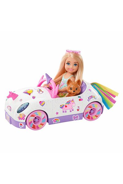 mattel Barbie Playset - Chelsea Doll and Unicorn Car