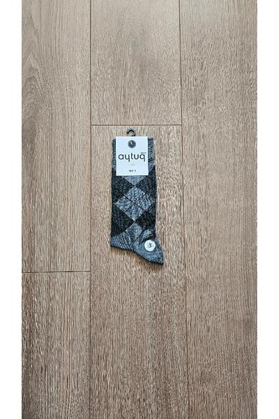 Aytuğ Aytuğ Summer Season 2 Pairs Bamboo Men's (Gray) Diamond Socks - 14002-2