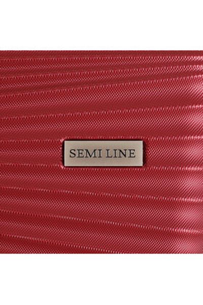 Semi Line Unisex Medium Suitcase T5745-2 red