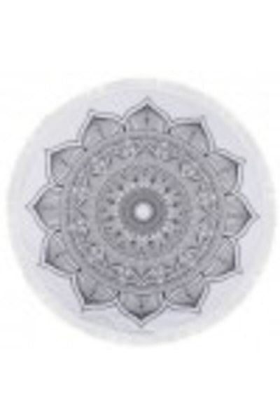 Lenjerii Deosebite Prosop de plajă rotund 100% bumbac cu franjuri, Fouta Indian Sun