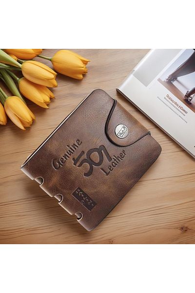 fulina Men Bill Wallet PU Leather Credit Card Photo Holder Bifold Billfold,durable