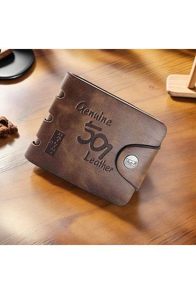 fulina Men Bill Wallet PU Leather Credit Card Photo Holder Bifold Billfold,durable
