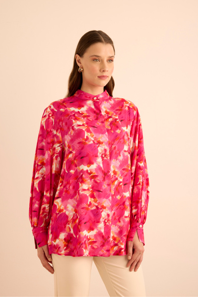 Aker Desenli Viscon Bluz