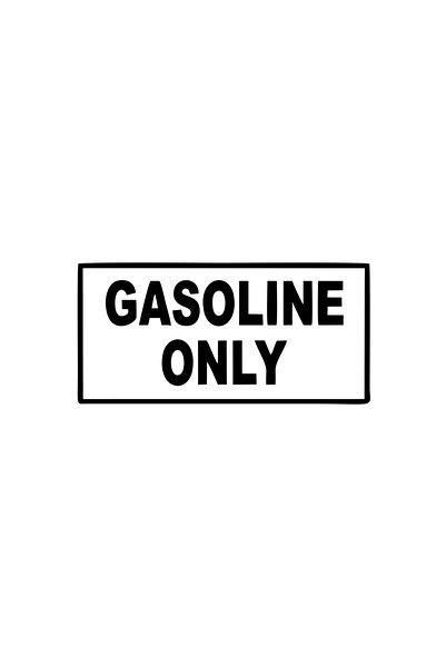 Reysa Tasarım Gasoline Only Car Sticker 17X17 cm Black