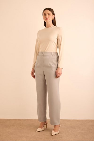 Aker Crepe Trousers with Elastic Waist Detail