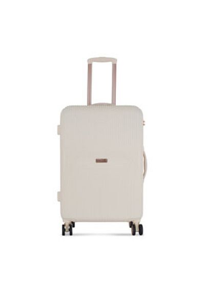 Semi Line Unisex Medium Suitcase T5786-2 natural